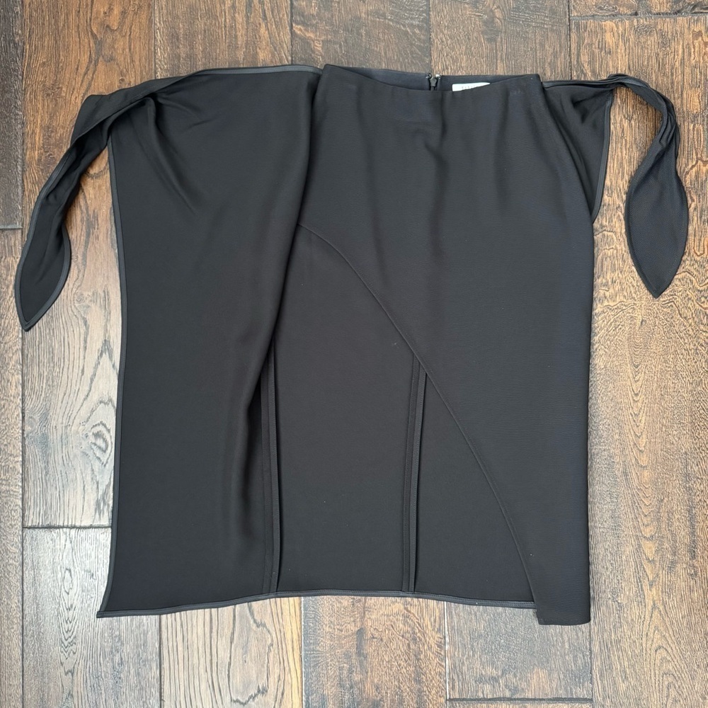 Babaton Black Wrap Skirt with Bow Detail - Picture 8 of 8